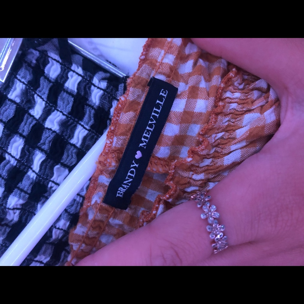 yellow gingham ruffle top - Picture 3 of 3
